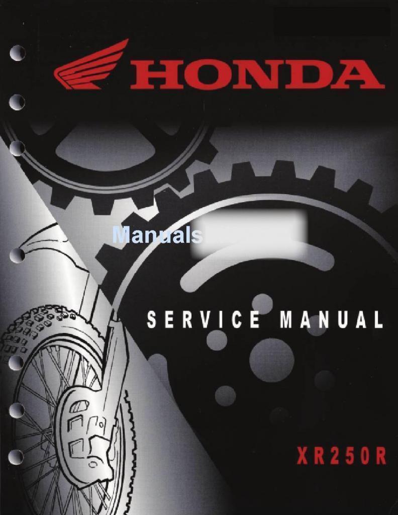Honda XR250R Manual de Servicio/ Mantenimiento, Modelo 19962004