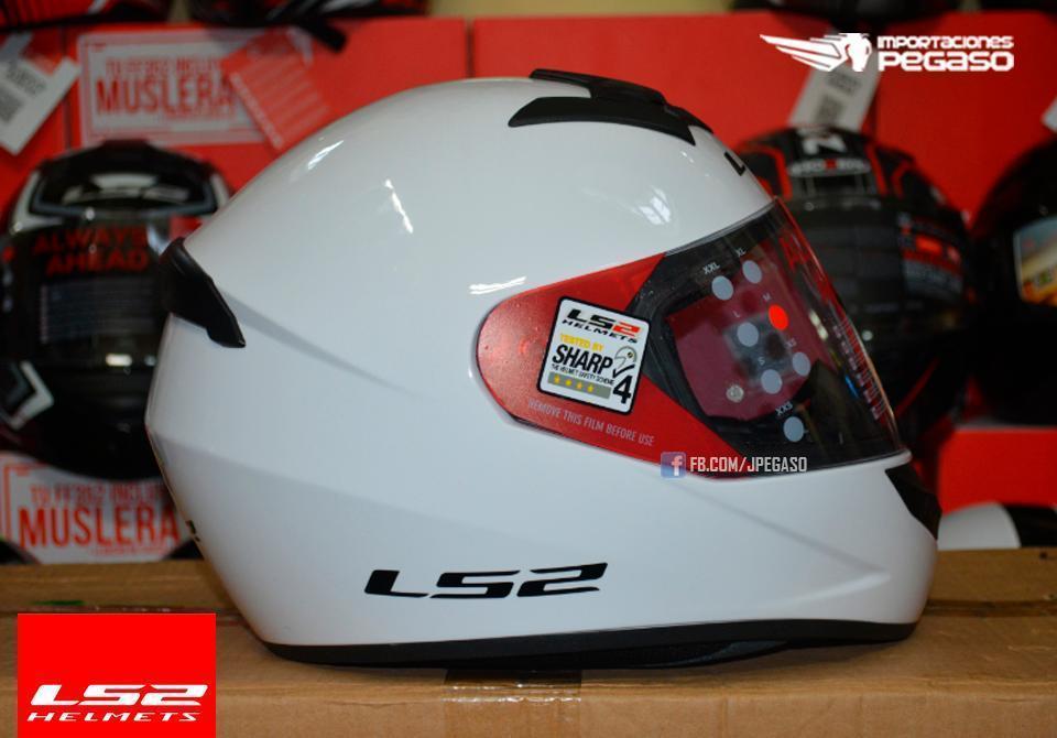 CASCO MOTO LS2 SINGLE MONO BLANCO