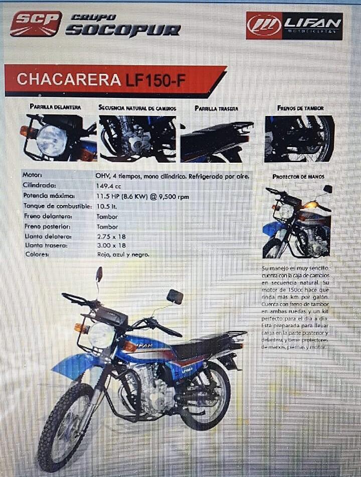 MOTO CHACARERA LF 150F