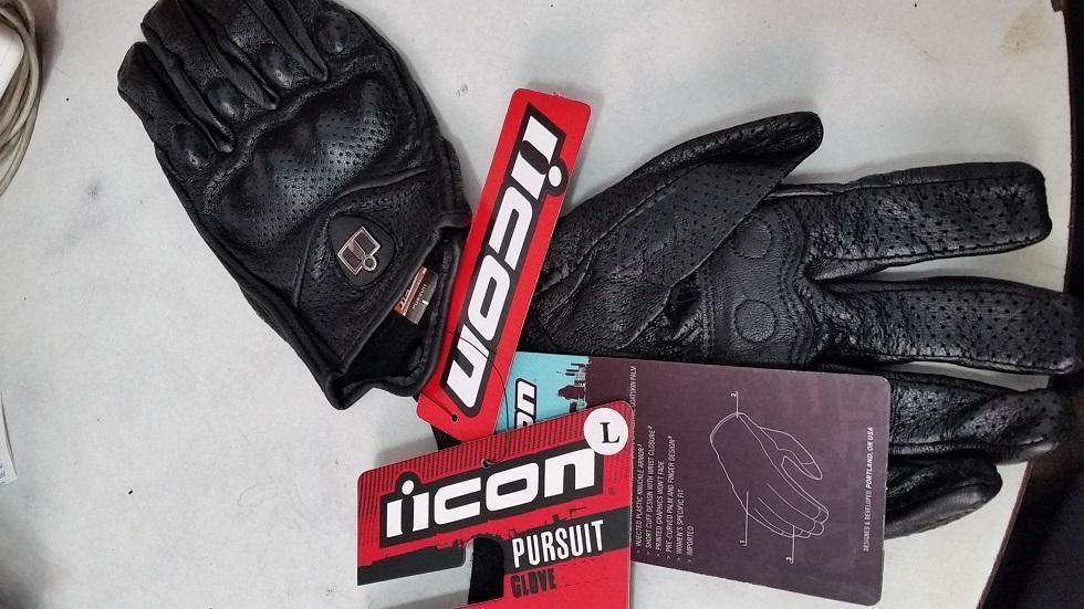 Guantes de cuero para moto marca Tipo ICON