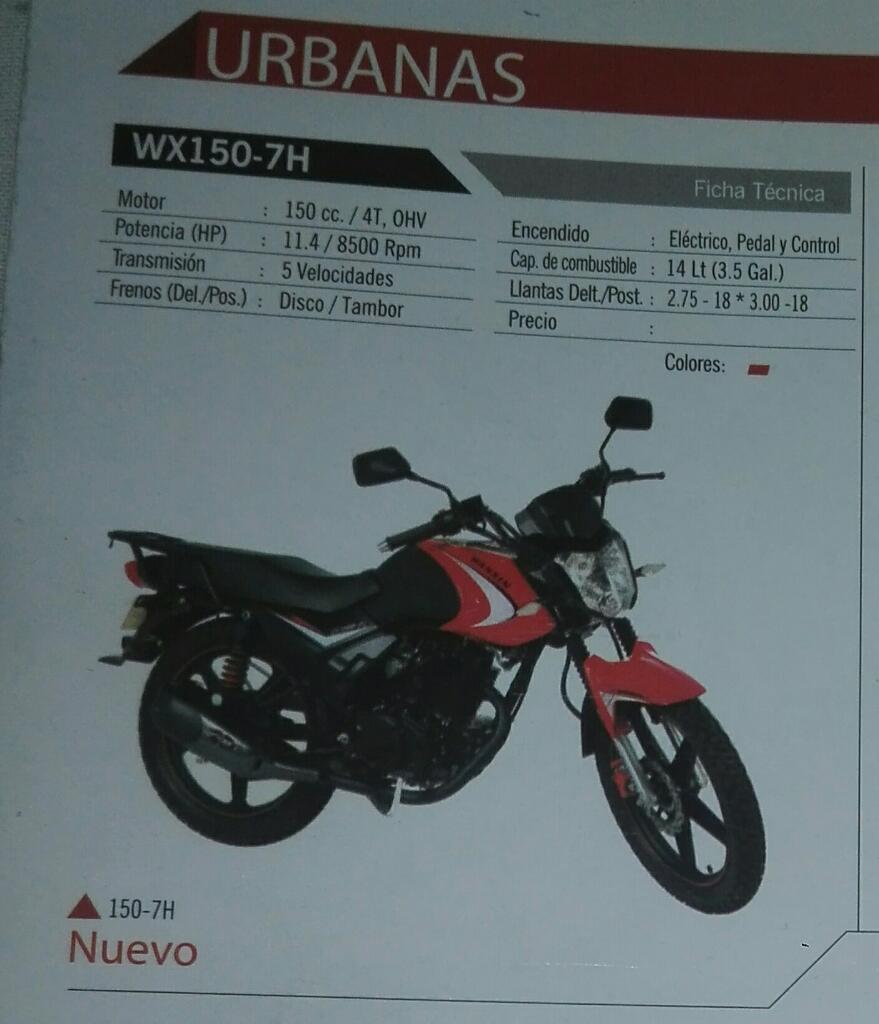 Moto Wanxin Modelo Caimán 7h
