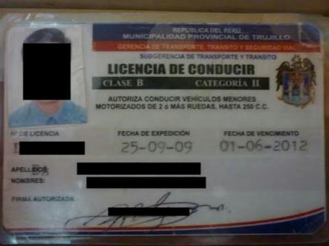 Licencia para Moto