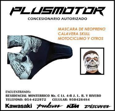 MASCARA DE NEOPRENO CALAVERA SKULL CUBRE TODO EL ROSTRO