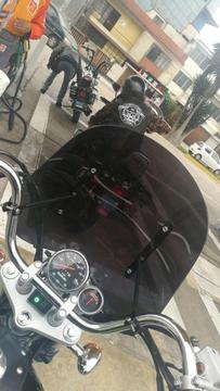 PARABRISAS MOTO CHOPPER CUSTOM, CORTAVIENTO POLARIZADO 3mm y TIMÓN ORIGINAL SUZUKI GZ150