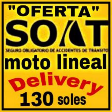 Seguro Soat para Moto Lineal Delivery