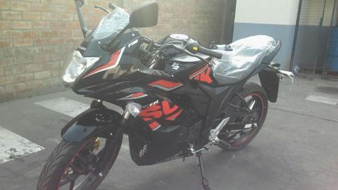 Moto Suzuki Gixxer sf fi Inyectada negra / negro con estiquer llamar 989231398