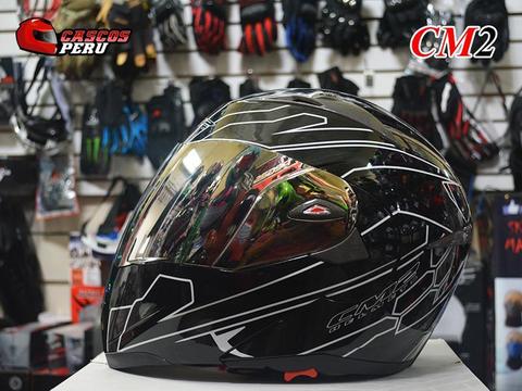 Casco cm2 moto color negro