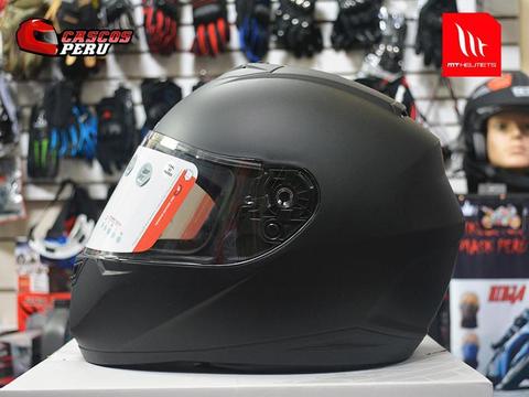 Casco mt helmets negro mate moto nuevo certificado