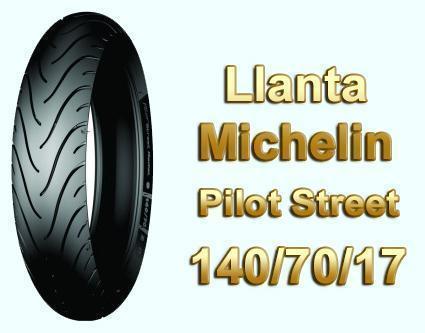Llanta Michelin Pilot Street FZ16, R15, 200 NS, R3, Kawasaki, Ronco
