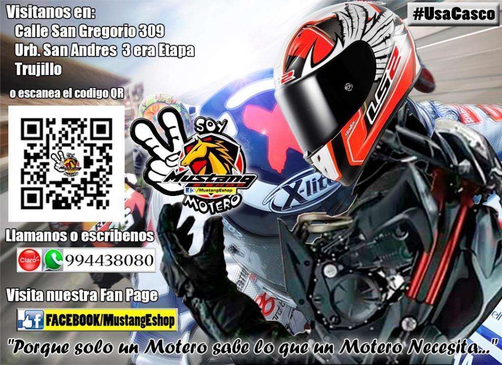 ACCESORIOS PARA MOTOCICLISTAS Cascos Visores Armor Casacas Guantes Rodilleras Coderas LS2 Scoyco Luces LED