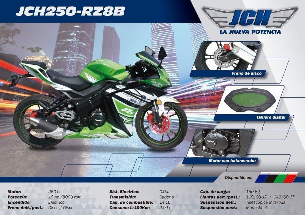 motocicleta JCH 250 modelo RZ8B AÑO 2016