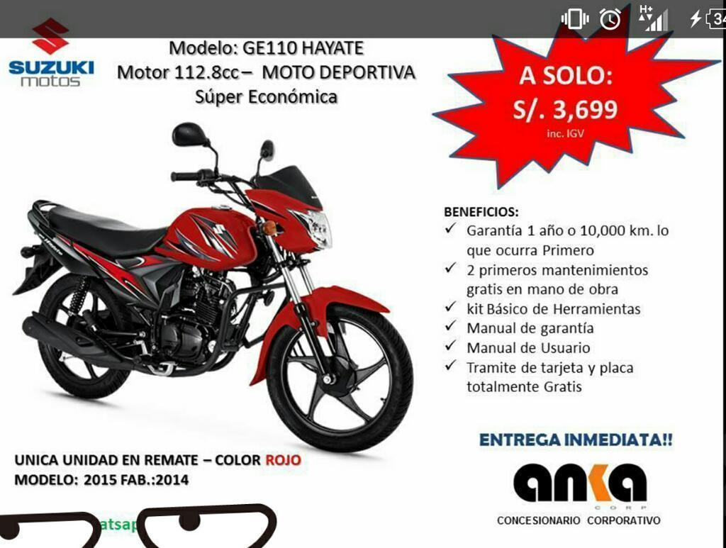 Remato Moto Deportiva Lineal Suzuki