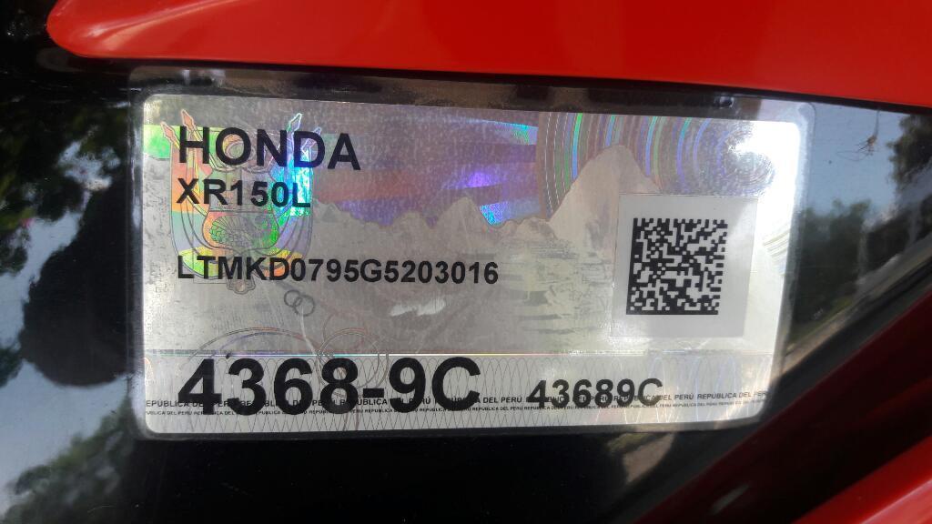 Venta de Moto Honda Xr150l