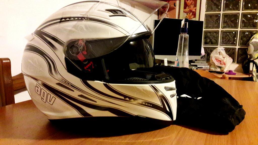 AGV SV en fibra calidad original casco doble visera moto honda yamaha suzuki ducati ktm pulsar