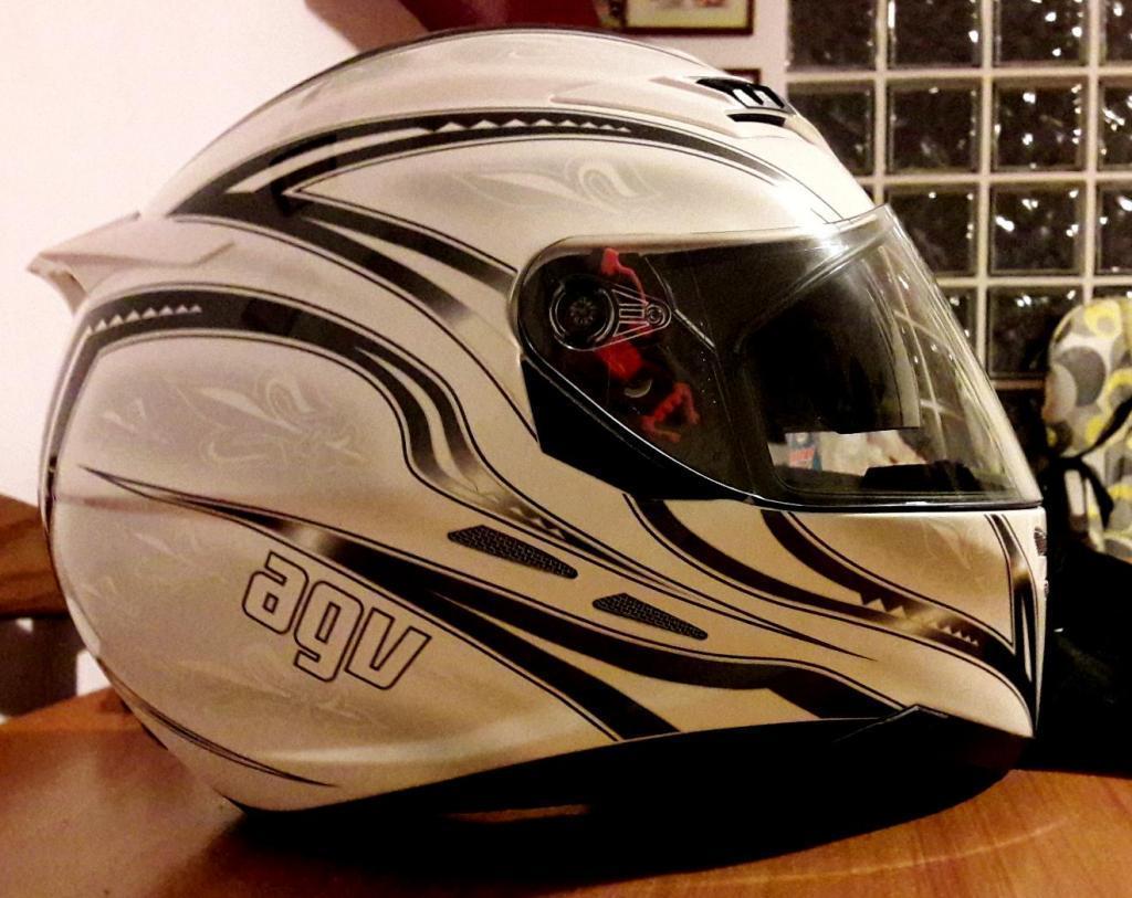 AGV SV en fibra calidad original casco doble visera moto honda yamaha suzuki ducati ktm pulsar