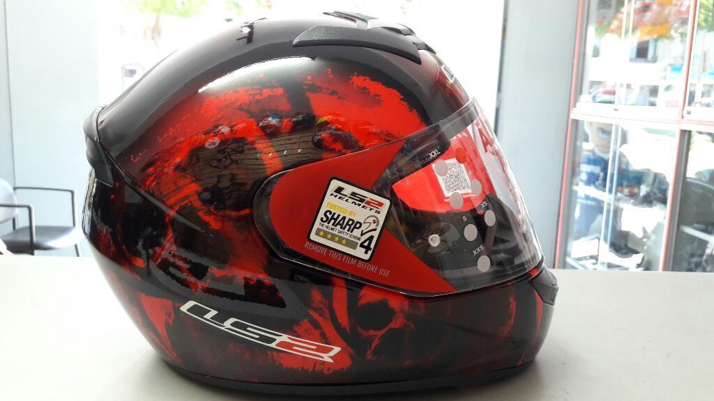 Casco Ls2 Hidden Rojo Certificado