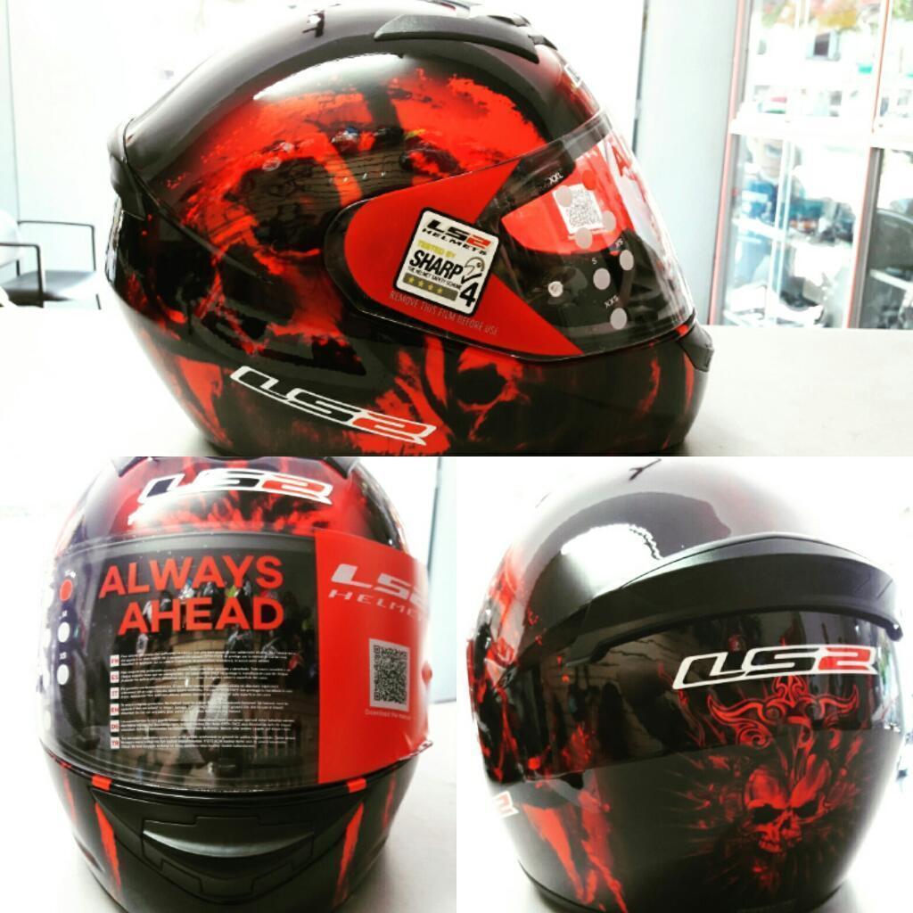 Casco Ls2 Hidden Rojo Certificado