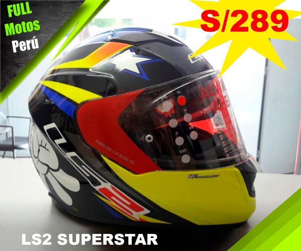 cascos ls2 superstar doble visor 289 soles nuevos